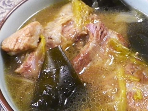 スペアリブのポロネギ昆布スープ